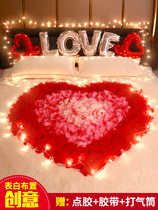 New Years Eve room Placement atmosphere Decoration table White coursework Romantic Romantic Bedroom Valentines Day Scene Surprises Hotel Balloons