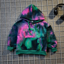 Boys Lianhood Spring and Autumn 2021 new CUHK Tong Long sleeves hooded sweatshirt Childrens autumn clothes Fried Street Zodied Blouse