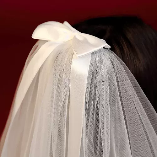 Белый короткий аксессуар для волос для невесты, французский стиль, простой и элегантный дизайн