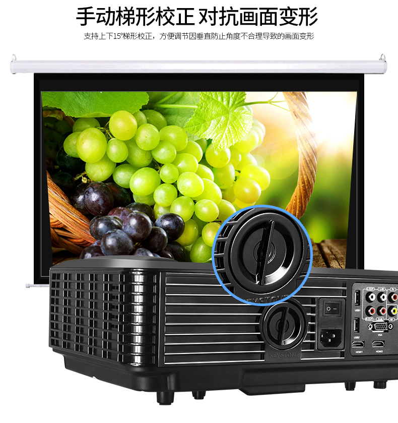 Máy chiếu Regal 807 văn phòng tại nhà WiFi không dây rạp hát tại nhà 1080P HD điện thoại di động máy chiếu thông minh Android 4k mini 2019 mới thu nhỏ ngày chiếu