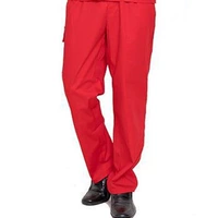 Красные цветные осенние антистатические штаны