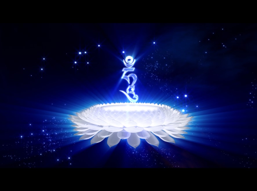 Hand-made Buddha and Bodhisattva Thangka portrait Hum word conception picture Photo paper double-sided plastic seal