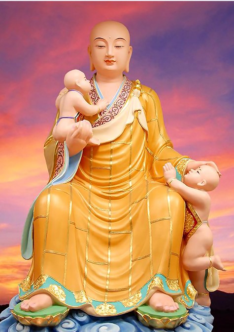 By the end of the knot the king Bodhisattva sends the place of the wish to hide the baby in the Tibetan Jiuhua Mountain to hide the Bodhisattva photographic plastic packaging