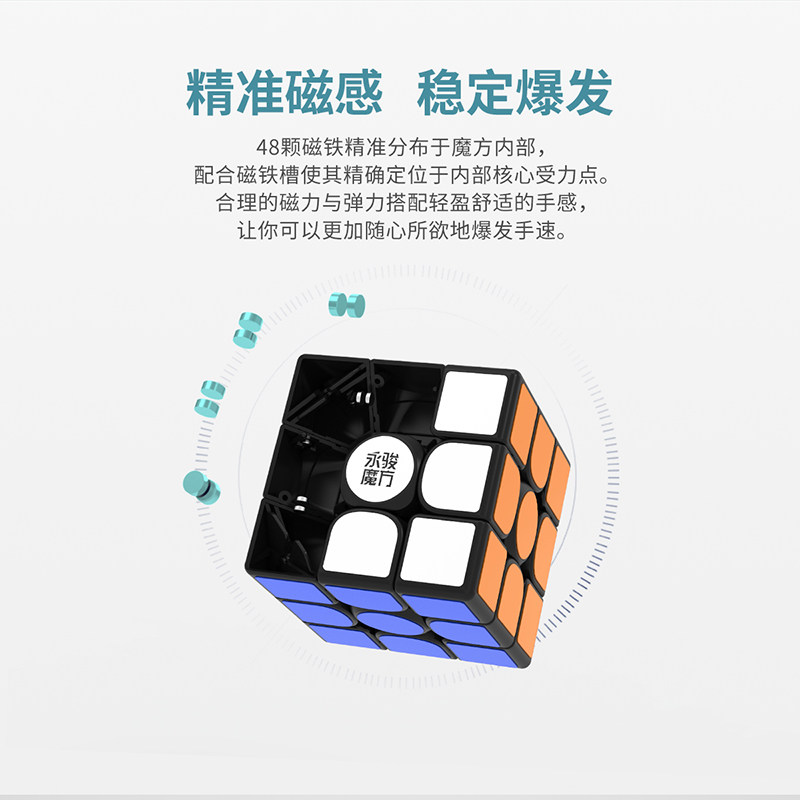Кубик Рубика 魔方小站永骏智龙三四五阶迷你磁永骏方小尺寸单手可用竞速玩具 Wing Chun