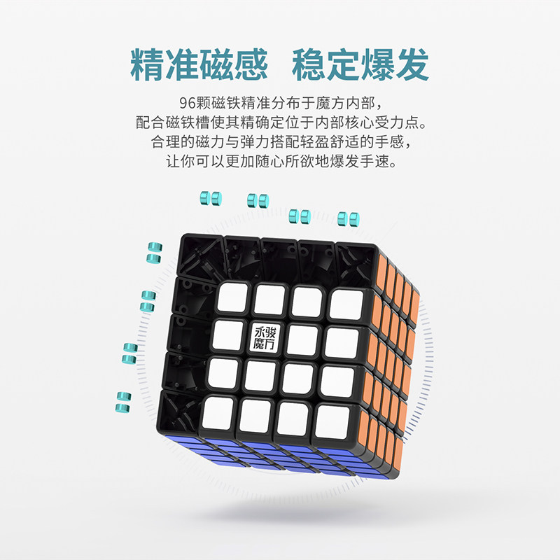 Кубик Рубика 魔方小站永骏智龙三四五阶迷你磁永骏方小尺寸单手可用竞速玩具 Wing Chun
