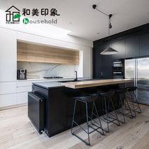 Meihei impression Minimalist whole cabinet custom island platform open kitchen whole kitchen cabinet custom rock plate countertop