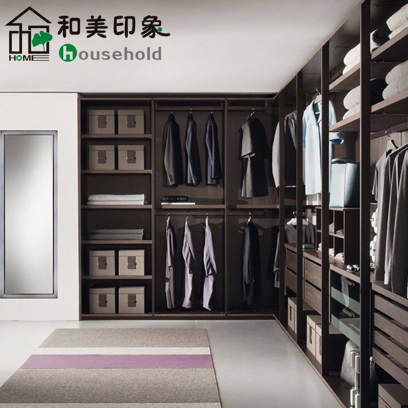 Beauty and beauty Walk-in Cloakroom Custom Wardrobe Set for overall full aluminum frame Open wardrobe Custom