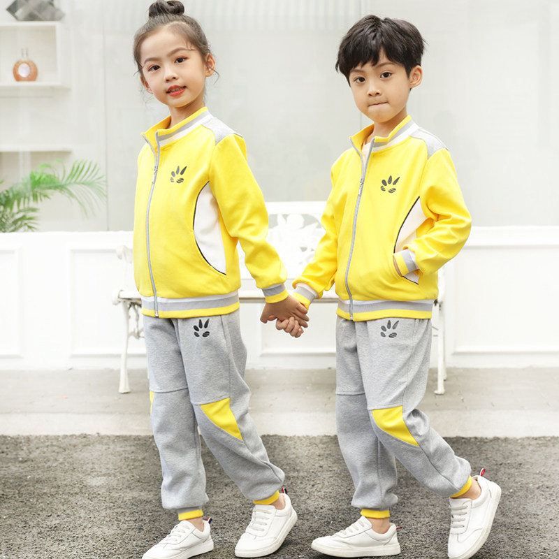 Kindergarten garden clothes spring and autumn cotton three-piece primary school uniform class suit suit Autumn and winter games clothing
