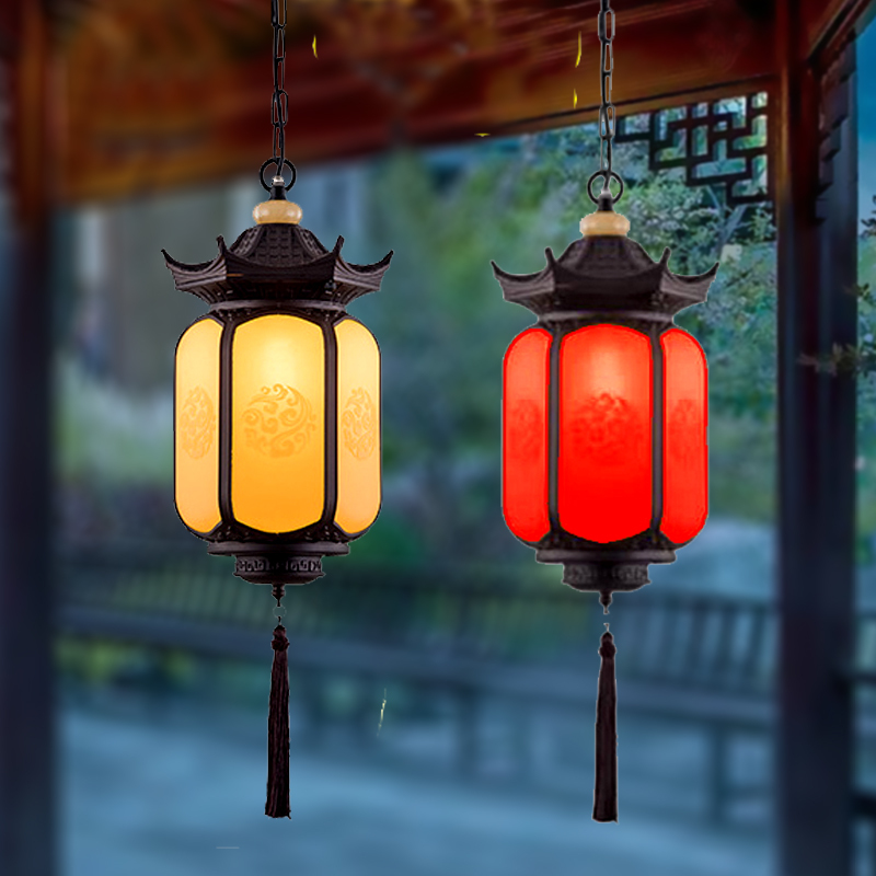 Retro Outdoor Waterproof Garden Chandelier, New Chinoiserie Villa Eaves, Yard, Pavilion, Aisle, Corridor, Pavilion Lantern