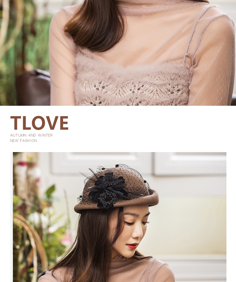 Chapeau pour femme TLOVE en Poilue - Ref 3233622 Image 15