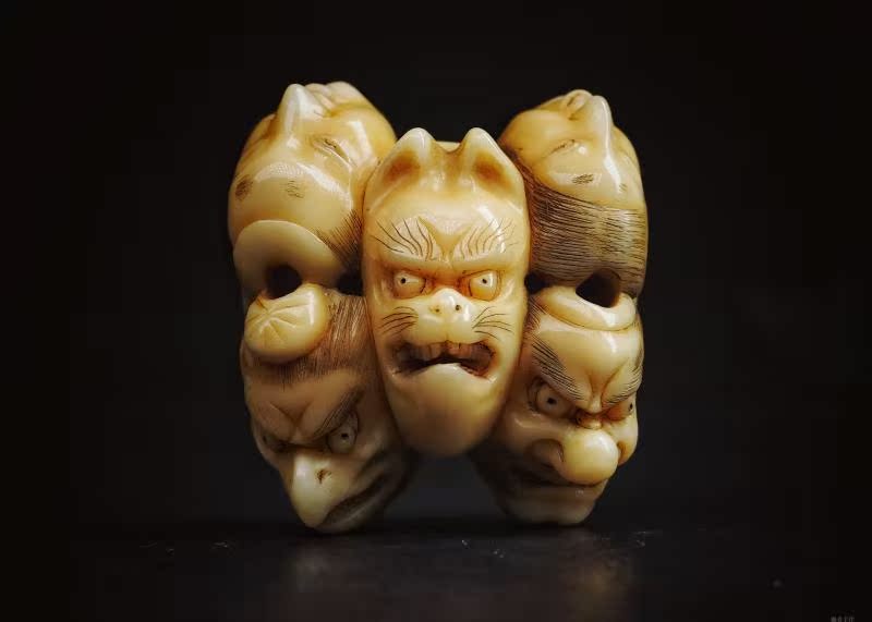 Japan's old roots, Japanese ancient art, pendant, pendant, paper toy handle, Xuji, printing cage, carving, bracelet