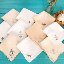 Defect sale European style pastoral cotton hand embroidered napkin mouth cloth tea towel coaster plate mat tea tray cover towel