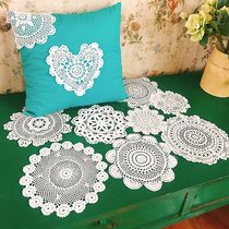 Afternoon tea time European aristocratic wind cotton thread handmade crochet coaster bowl mat table mat DIY photo wall