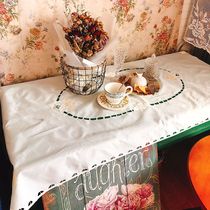 Special European style pastoral fabric with embroidery hollow dining table cloth tea table cloth TV dust cover towel