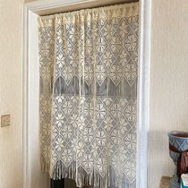 Blue ink Autumn Rifa Romantic Fields Lace Hollowed-out bar door curtain partition curtain Hyun Guan Curtain wind Water curtain floating curtains