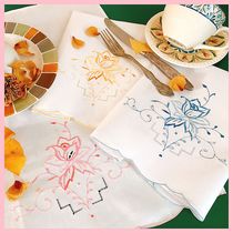 Defective sale European style pastoral cotton fabric embroidery placematched mat tablecloth mat tea tray dustproof lid napkin