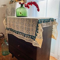 Retro American European Style Fields Hollowed-out Lace Tablecloth Dust Cap Towel Nordic Wind Ins Photo Photography Background Cloth