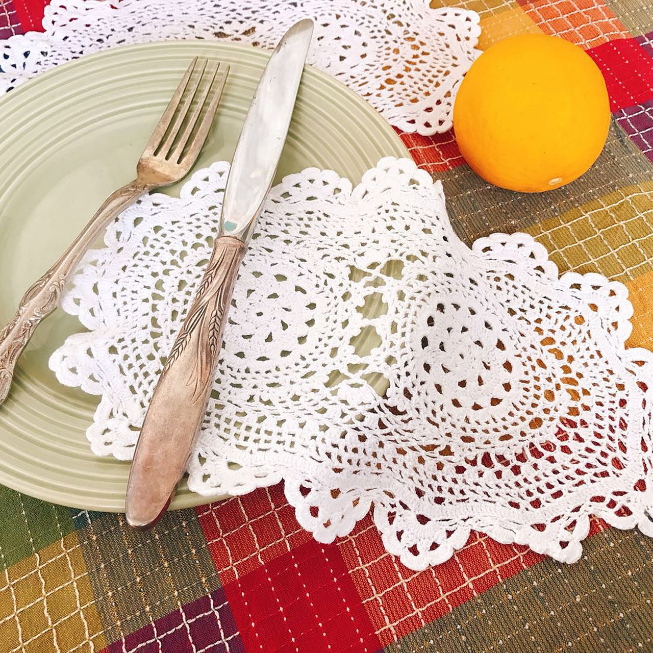 Qingkura Foreign Trade Day Style Art Sen Department Pure Cotton Handmade Crochet Hook Flower Cups Cushion Bowl Cushion Heat Insulation Cushion Shooting Props