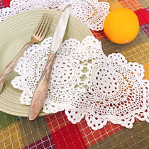 Qingkura Foreign Trade Day Style Art Sen Department Pure Cotton Handmade Crochet Hook Flower Cups Cushion Bowl Cushion Heat Insulation Cushion Shooting Props