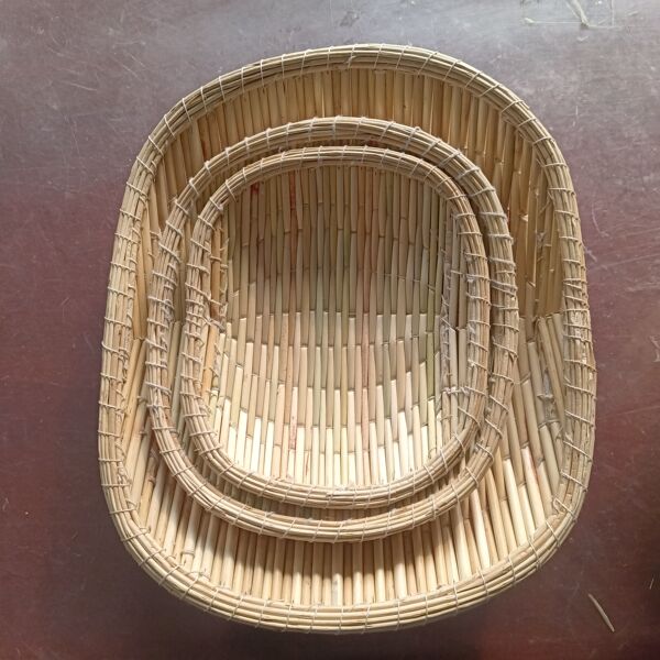 Sorghum Stalk Dumpling Basket, Sorghum Stalk Woven Steamed Bun Basket, Fruit Basket, Dumpling Basket for Kitchen Draining