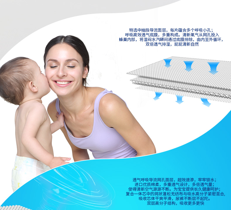 Tã gấu bông XL70 mảnh thân thiện với da thoáng khí nam và nữ tã trẻ em tã khô quần không vẽ - Tã / quần Lala / tã giấy bỉm yubest