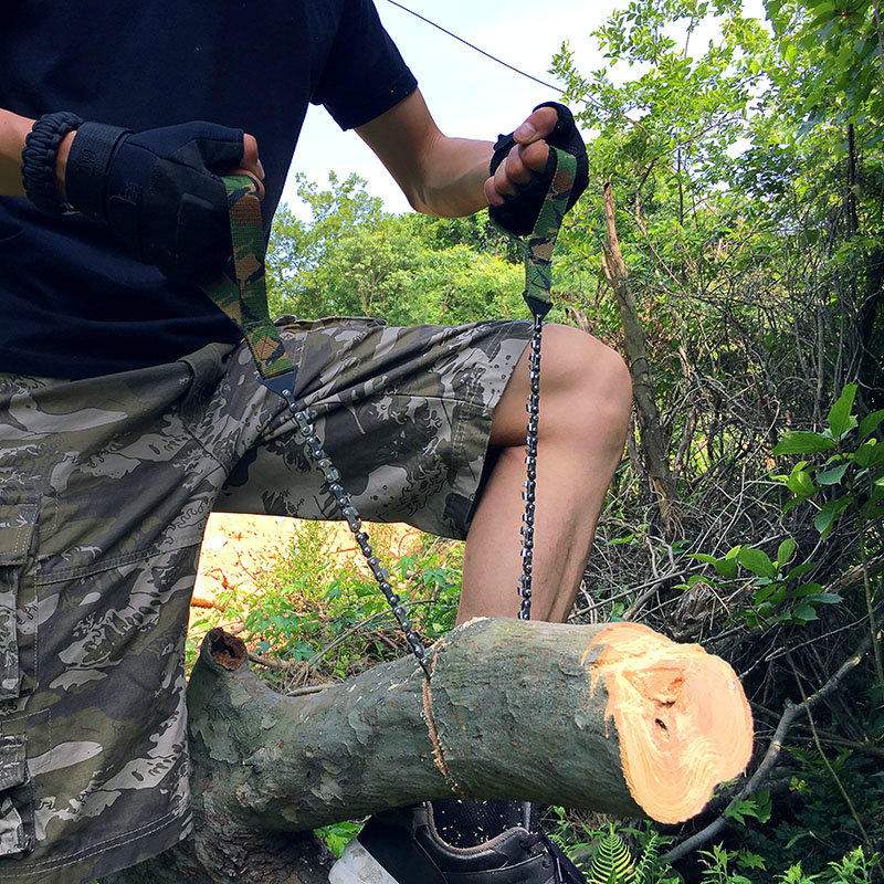 (Extended) outdoor survival sawing logging manual chain sawner pull sawing line sawing wire saw wire saw foldable hand saw