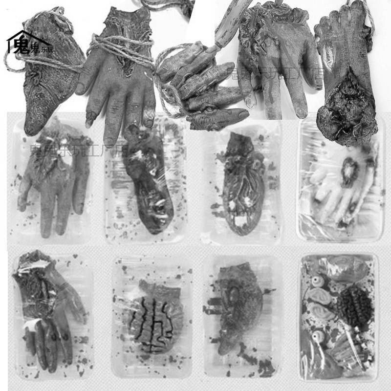Halloween Secret Room Escape Ghost House Terror Bloody Five Organs Broken Hands Broken Hands And Heart Liver Brain Eyeball Eveal Props