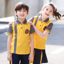 Primary school uniform suit summer two-piece English childrens class uniform primary school graduation uniform summer kindergarten Garden uniform