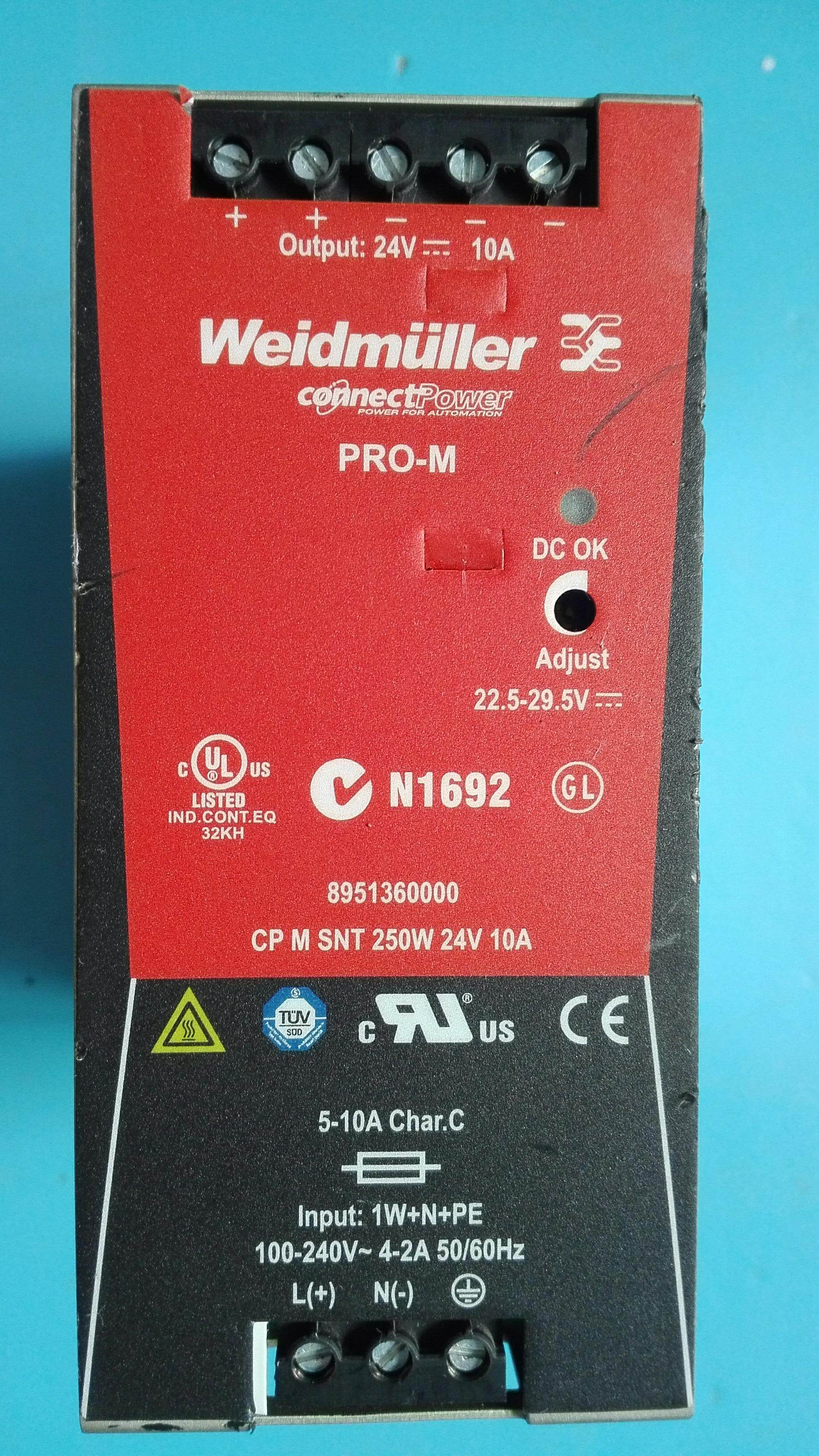 8951360000 CP M SNT 250W 24V 10A 10A power supply Wei