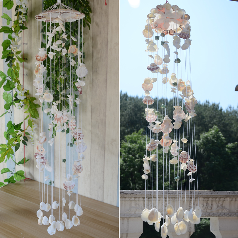 Creative 19-line Japanese handmade shell wind chimes boys' and girls' holiday gift bedroom balcony ornament pendant door trim