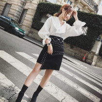 2021 spring and autumn season new womens fashion royal sister style professional small man with a high skirt two-piece suit