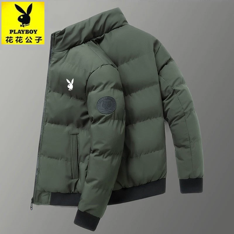 Demi-season warm down jacket with down