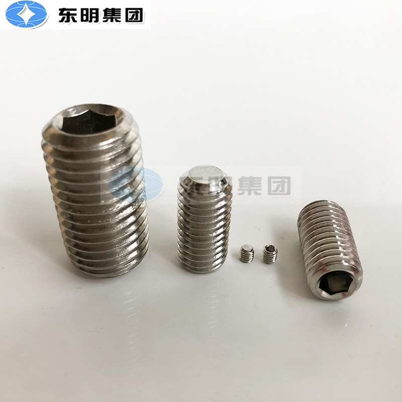 304 stainless steel extension super long flat end set screw inner hexagon headless screw top wire M8M10*70 90