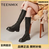 Martens, флисовые высокие сапоги на платформе, зимние высокие ботинки