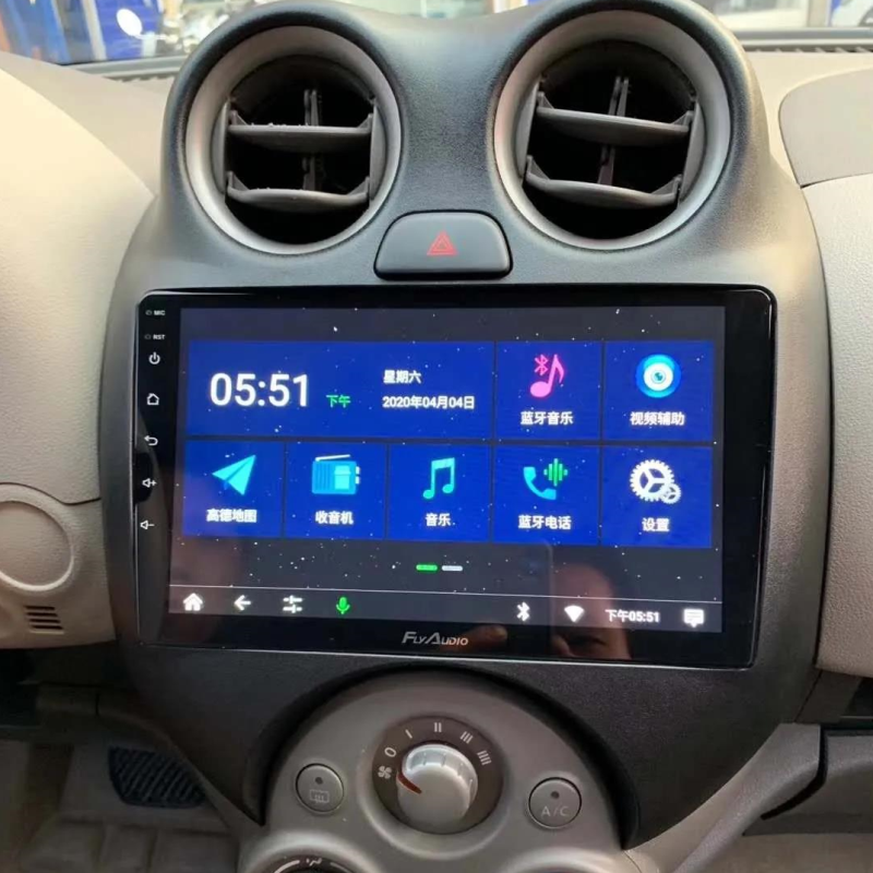 Suitable for Nissan Macchi Android large screen reversing image rearview audio and video navigation vehicle driving recorder modification