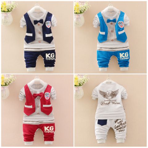 Quần áo bé trai mùa thu bé trai cotton dài tay 0-1 phù hợp với bé 2 đến 3 tuổi và quần áo trẻ em 4 tuổi shop quan ao tre em