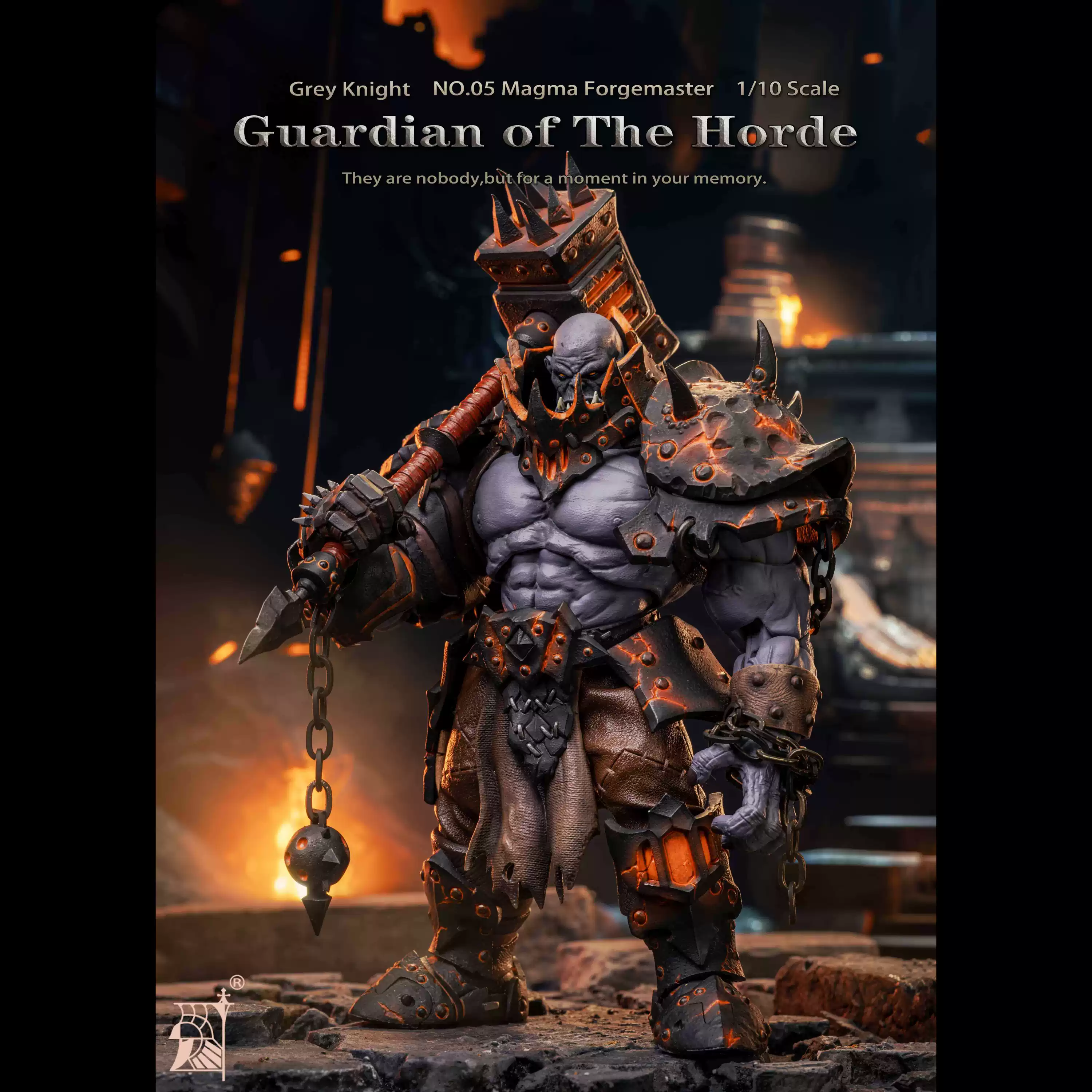Mithril Action Guardian of the Horde No.05 Magma Forgemaster Barbarian Orcs 6" - Picture 1 of 10