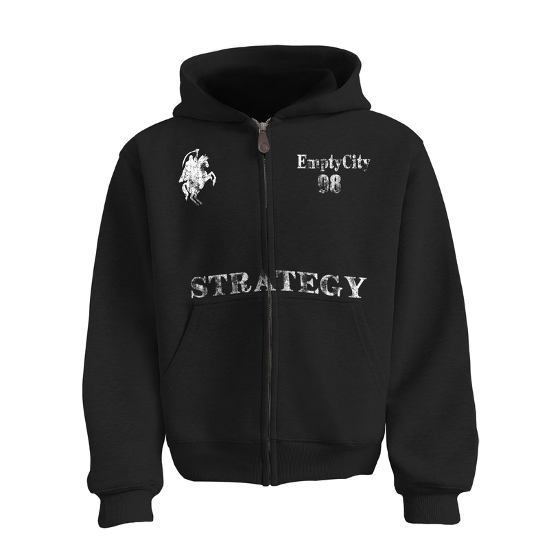 Dehz25Aw Knight Cleanfit Short 450g Heavyweight Hooded Cardigan Sweatshirt Unisex Design High-End