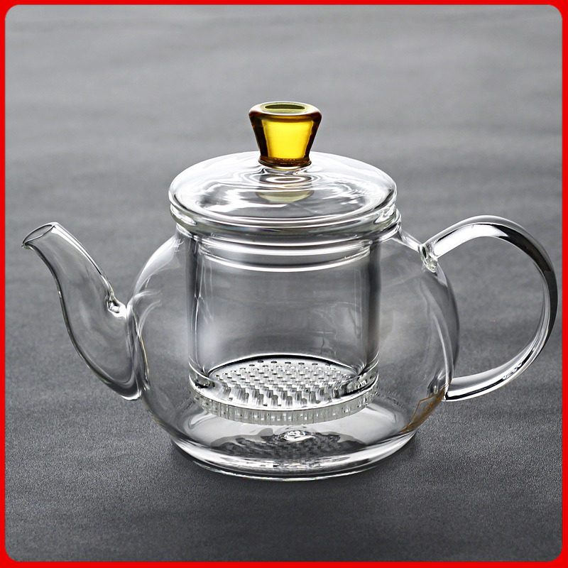 Mini teapot high temperature resistant filter tea maker Small number full glass tea tea small green mandarin flower tea tea maker