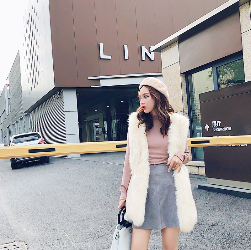 Áo khoác lông thú giả nữ mùa đông lông dài lông lông cáo lông thú khâu áo lông áo khoác lông zara