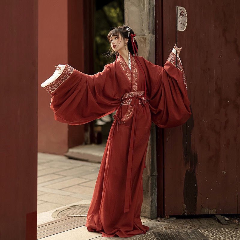 【神明】复原款马山楚墓战国袍，直裾袍也能日常穿？💫-汉服连衣裙-淘宝好物网