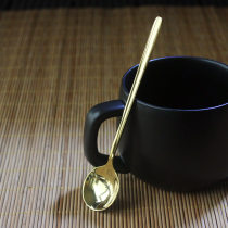 304 stainless steel creative coffee cup spoon Mixing small spoon Personality coffee spoon Golden spoon Cake dessert spoon
