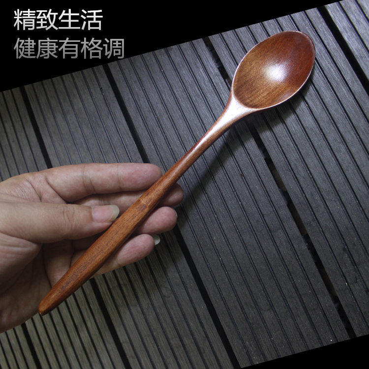 Wooden Japan-style soup spoon wood spoon with long handle Home stirring spoon honey spoon Kitchen Long Handle Wood Wooden Spoon