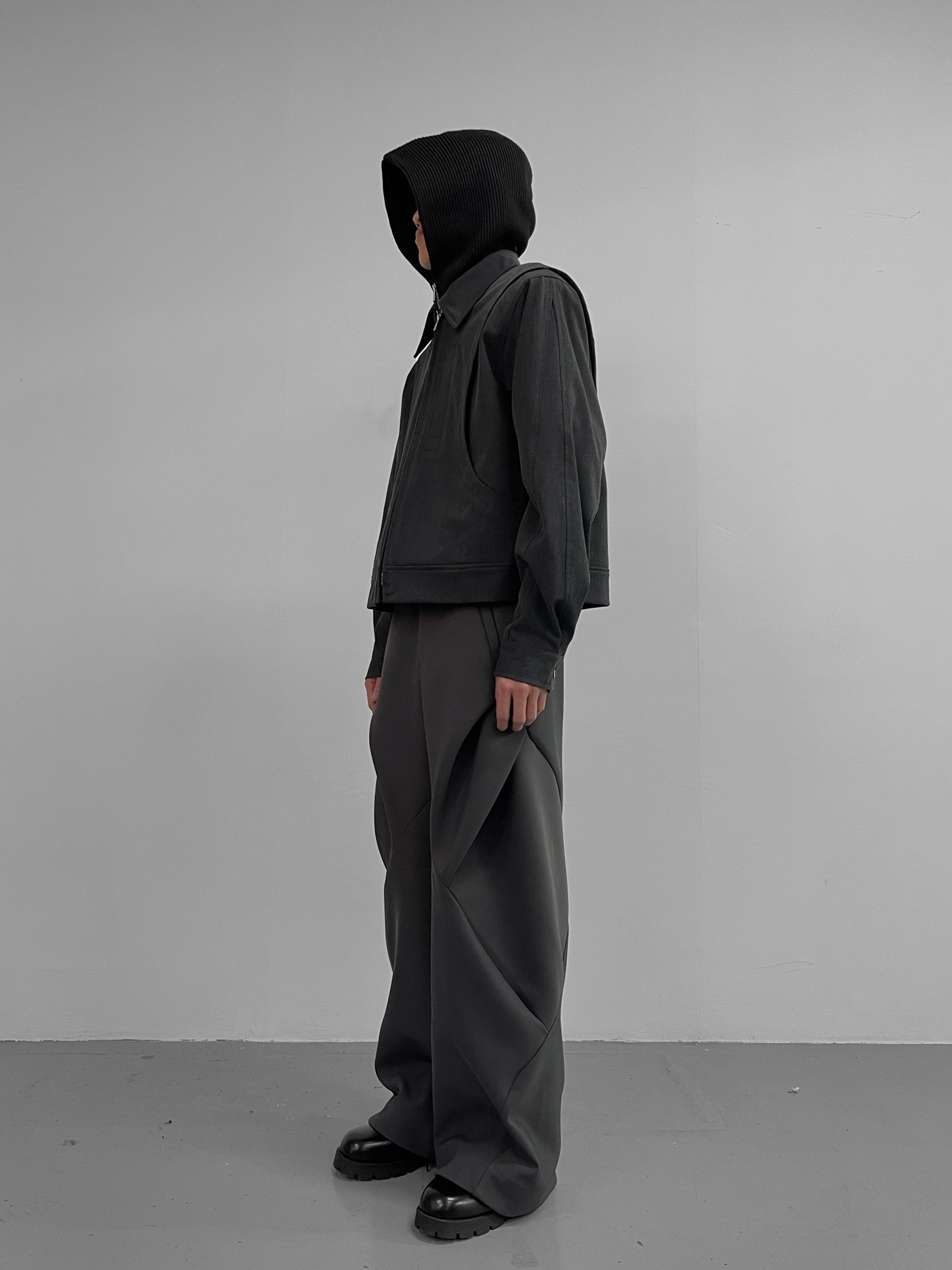 パンツ Baovicto Pleated wide pants BAOVICTO Pleated Wide-leg Pants - Asymmetrical Wide Pants