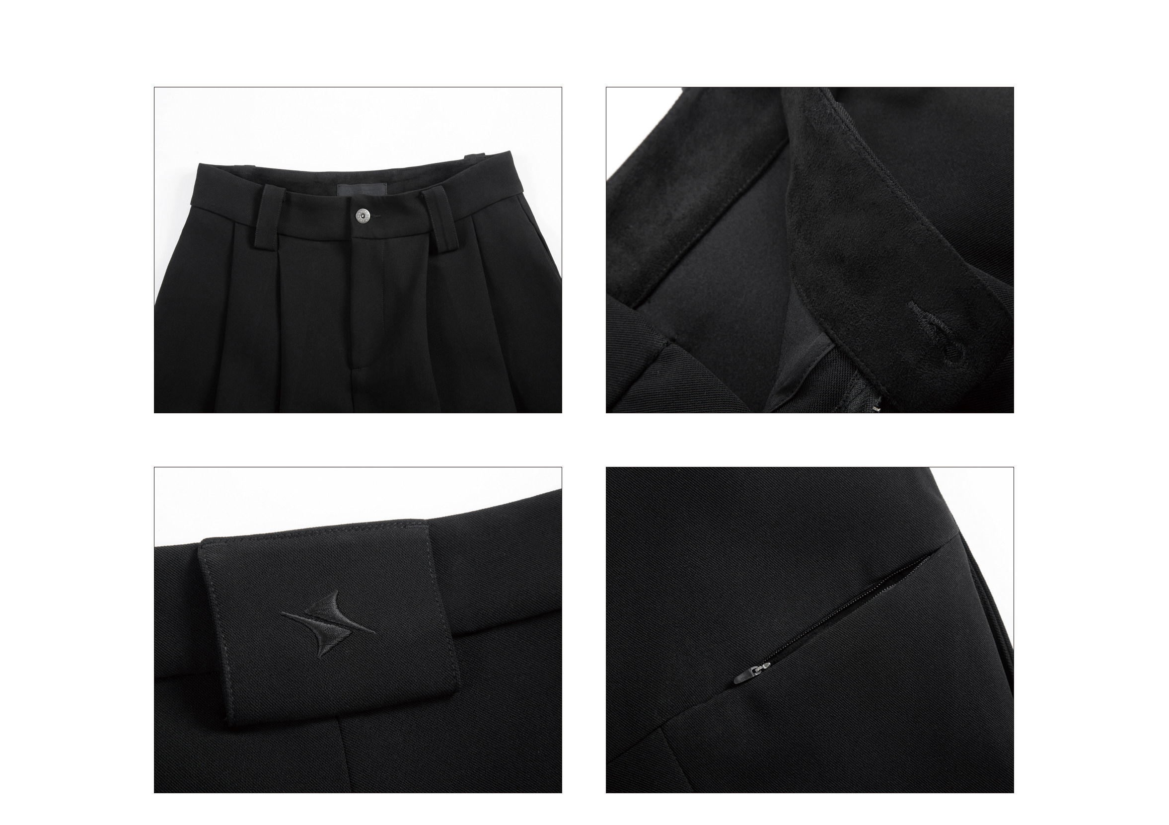 Baovicto 004/ Pleated Wide-Leg Pants Loose Deconstructed Trousers