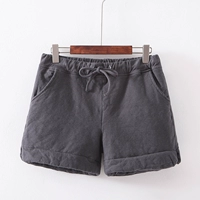 Hui Yi Ge mùa thu và mùa đông của phụ nữ cotton cao eo thun thun quần short cộng với quần short cotton Hàn Quốc quần âu nghệ thuật quần nữ quần áo nữ mùa hè đẹp