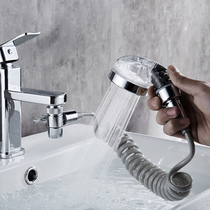  Household kitchen basin faucet External shower spray gun Bathroom hand-held nozzle Net red hair washing artifact flushing