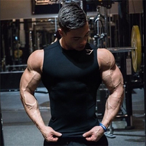 Shark quick-drying tights stretch thin fitness vest mens body shaper shoulder muscle kid high-play training suit summer