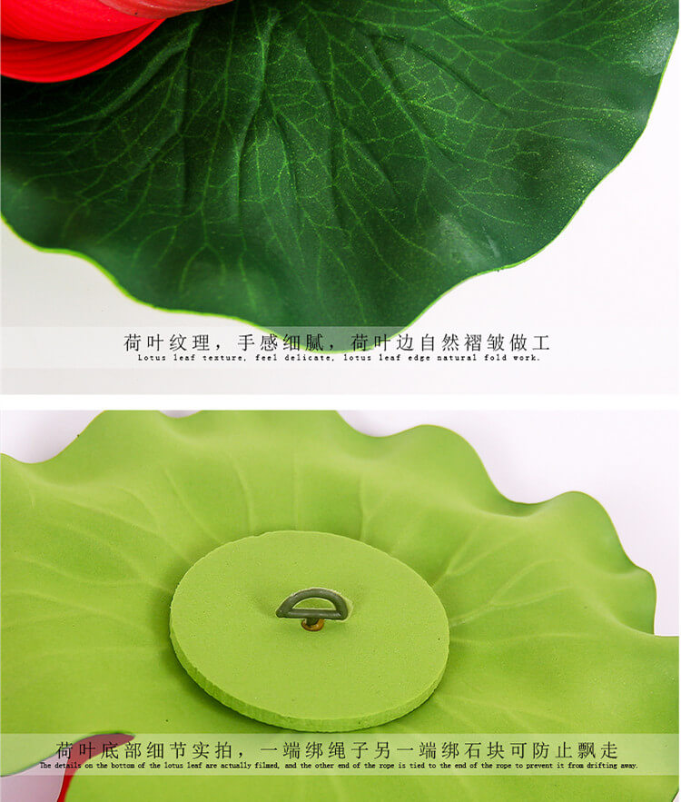 Bề mặt bể bơi nổi cá sen trang trí đồ trang trí mô phỏng cho Phật hoa sen nhựa sen lá sen giả nước lily đạo cụ - Trang trí nội thất trang tri nha dep