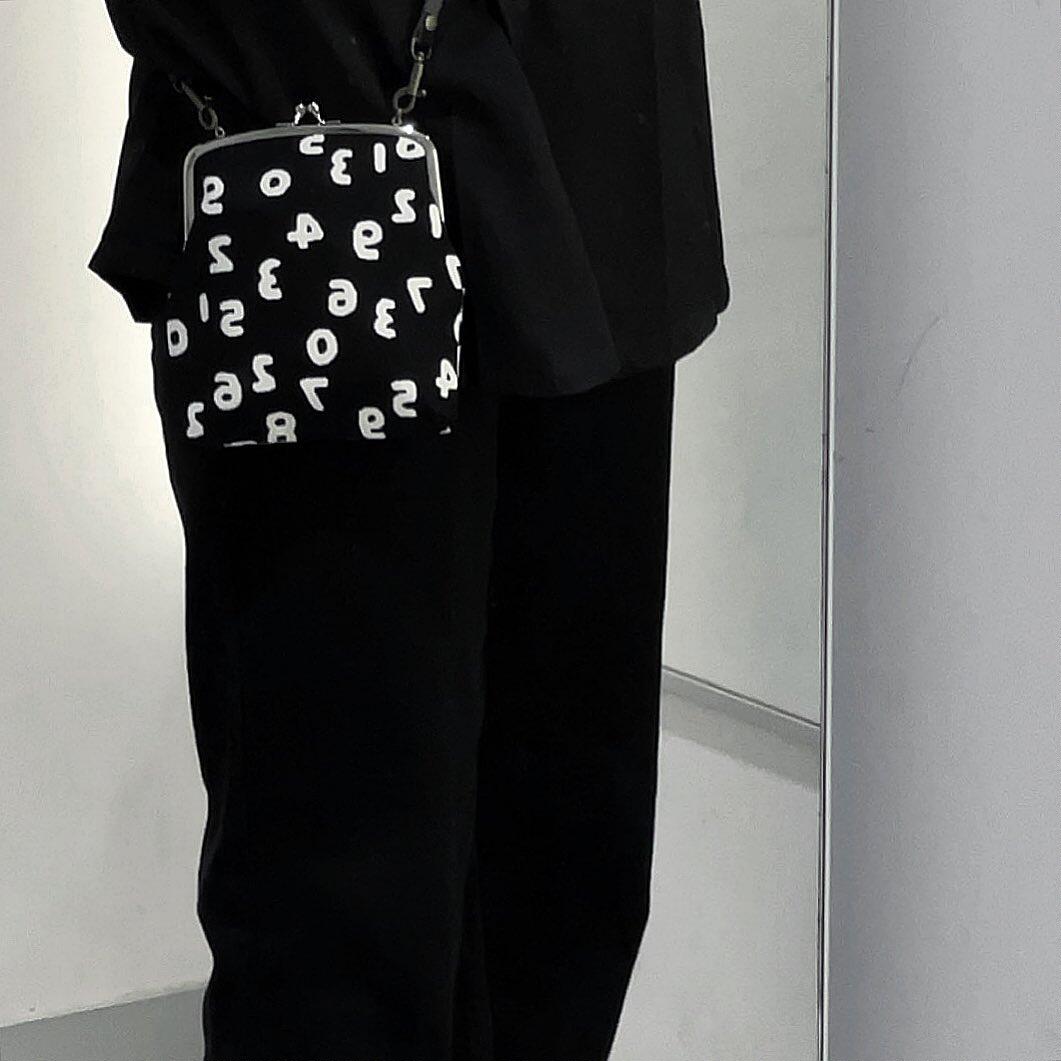 (Goo Baoshan Shang Society) Japan collab SOUSOU Classic digital pattern monolayer mouth gold bag